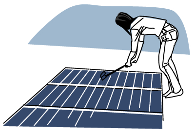 太阳能电池板的清洁